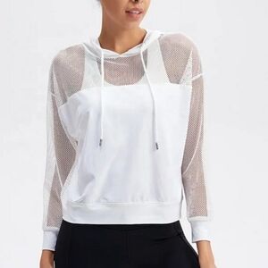 🆕 White Mesh Hoodie